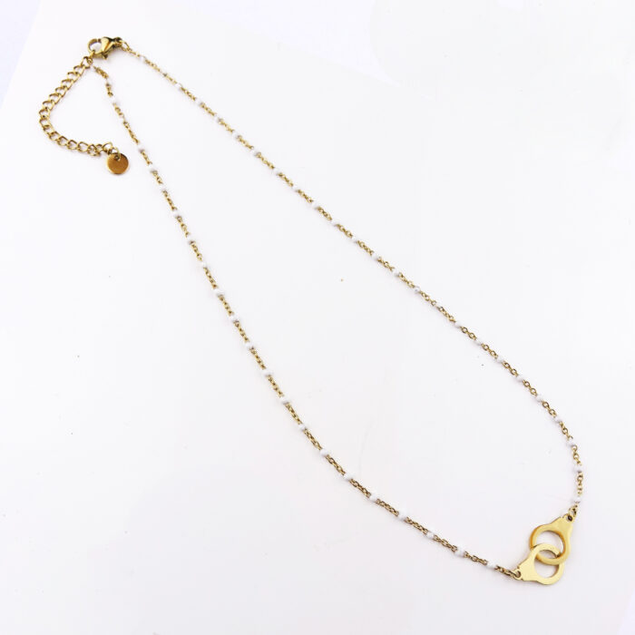 Handcuff necklace and enamelled chain - Image 3
