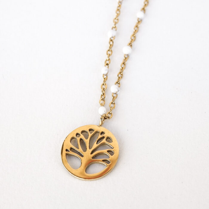 Collier Arbre de vie avec chaîne émaillée - Couleurs diverses - Image 5