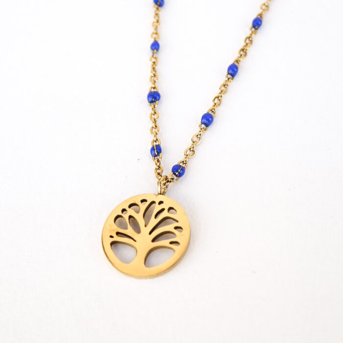Collier Arbre de vie avec chaîne émaillée - Couleurs diverses - Image 4