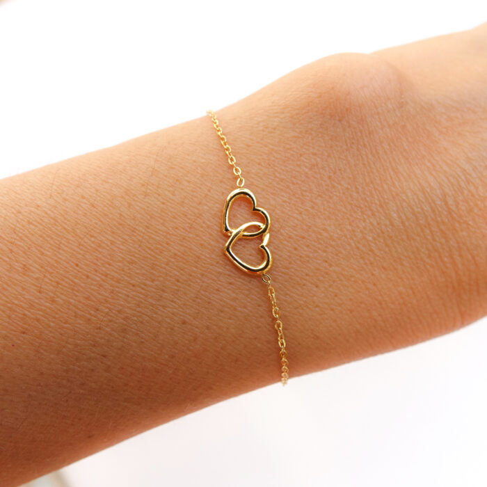Bracelet double Coeur