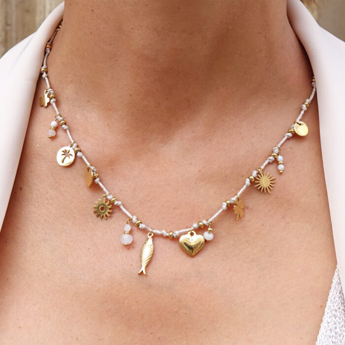 Large golden clover necklace (Copie) (Copie) (Copie) (Copie) (Copie)