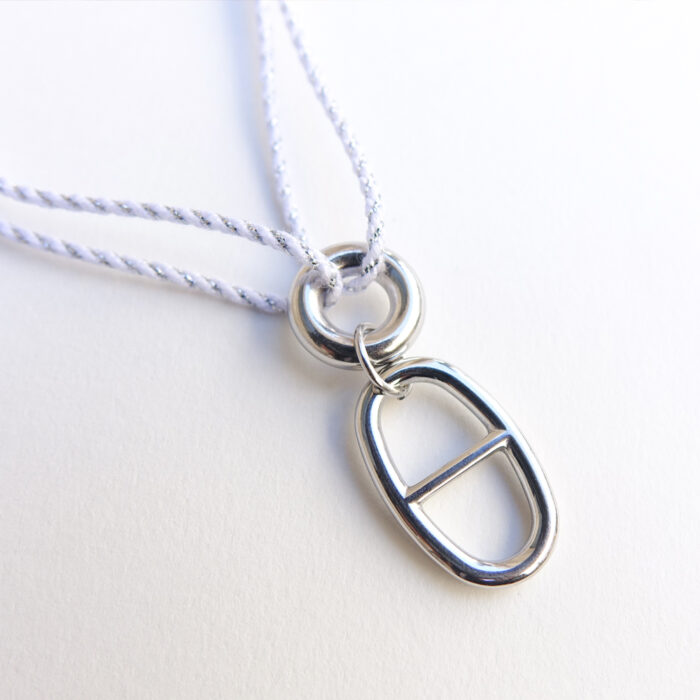 Collier chaîne d'ancre sur cordon – Image 4