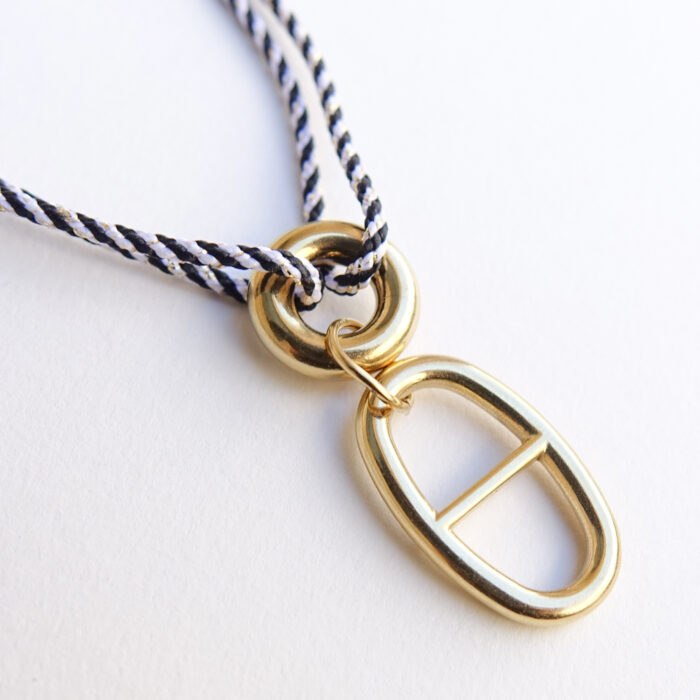 Collier chaîne d'ancre sur cordon – Image 2