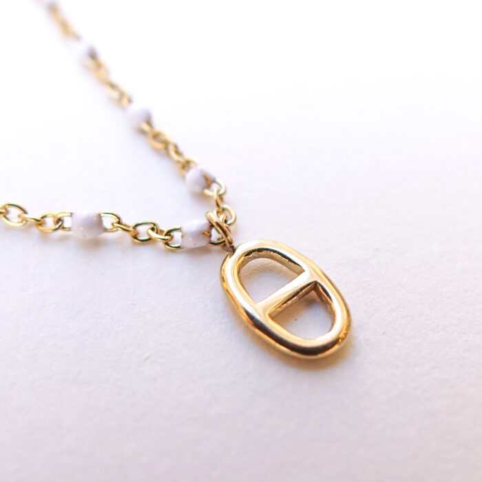 Collier chaîne d'ancre doré - Image 2